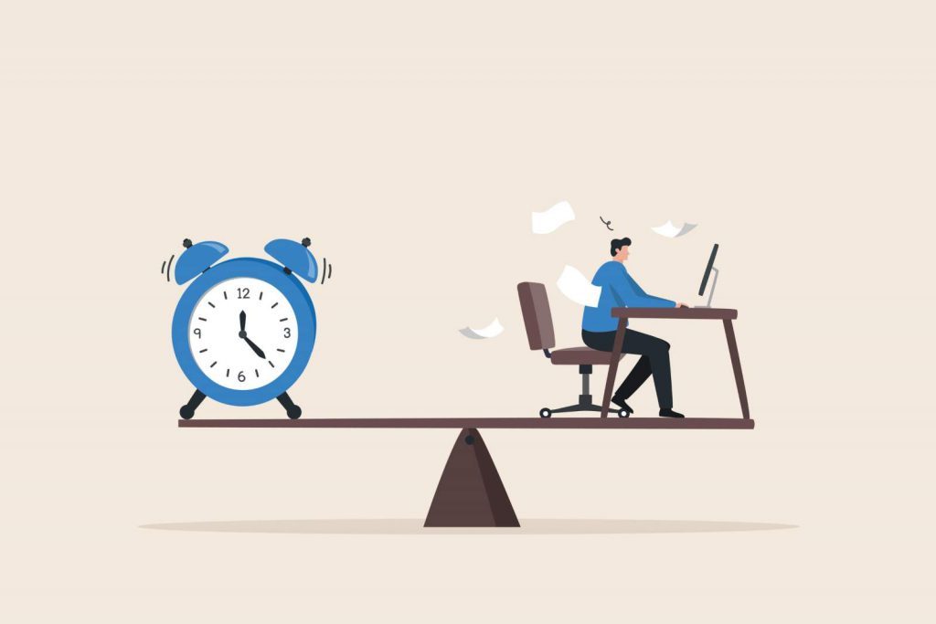 Cartoon showing flexible hours