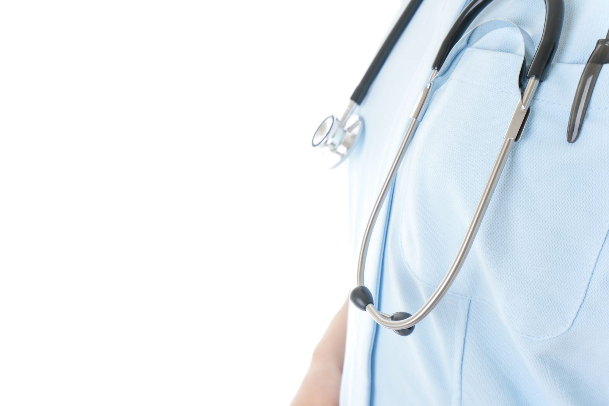 A nurse wearing a stethoscope