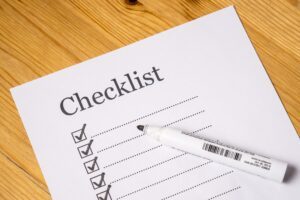 Checklist to keep nurses organized